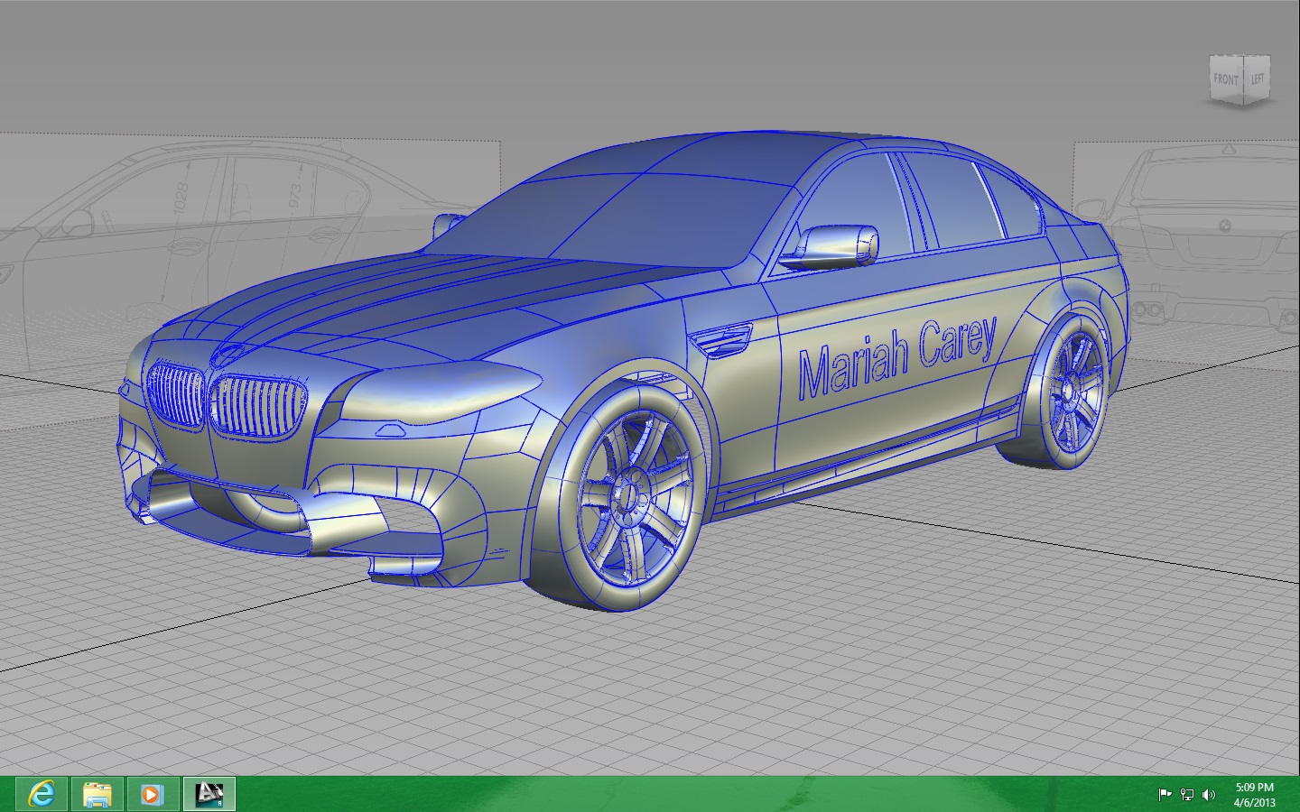 BMW 宝马 m5 2012汽车外壳3D图纸