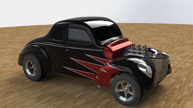 福特1940 Ford Coupe老爷车模型3D图纸