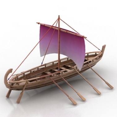 维京海盗船模型3D图纸