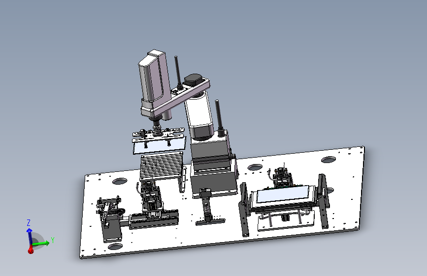 PCB测试机3D数模图纸 Solidworks设计