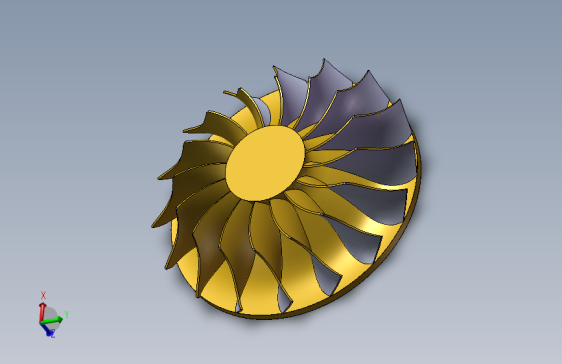 压缩机叶轮3D图纸 solidworks2010设计