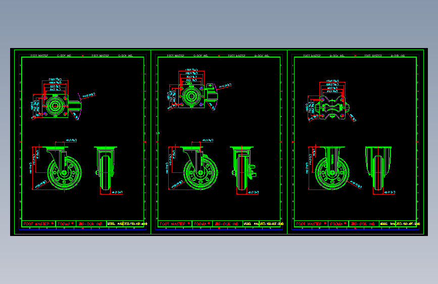 中荷重脚轮RT3-150