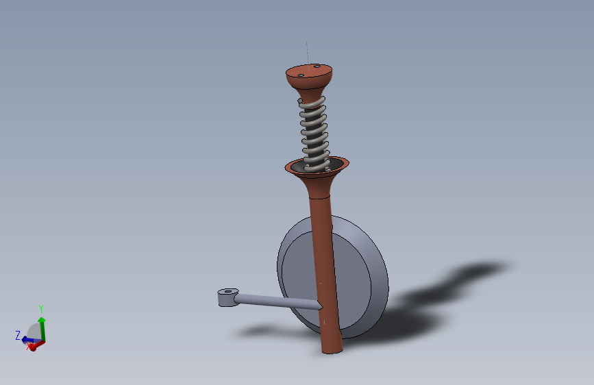 悬挂系统简易演示模型3D图纸 Solidworks设计