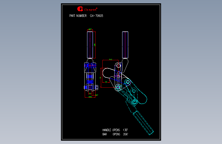 快速夹钳图纸CH-70605