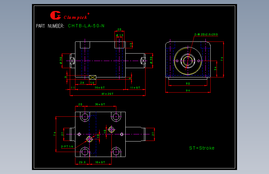 转角缸CHTB-LW50-N