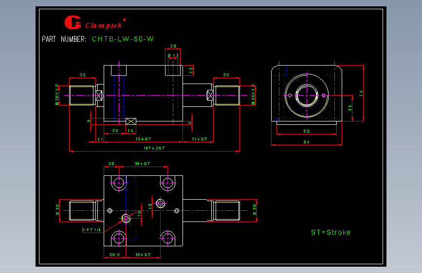 转角缸CHTB-LW50-W