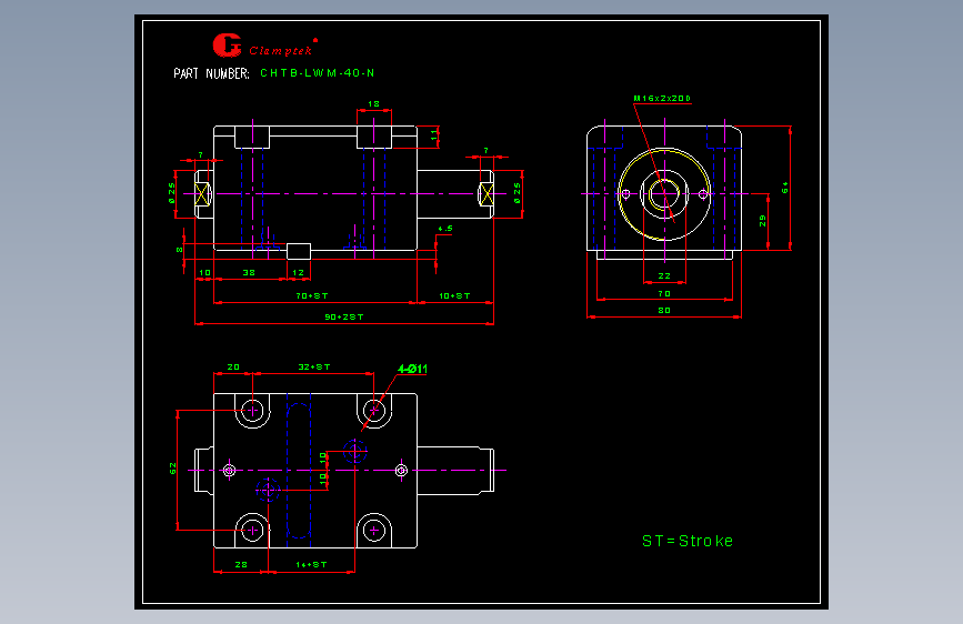 转角缸CHTB-LWM40-N