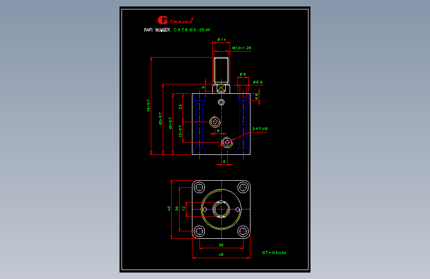 转角缸CHTB-SD25-W