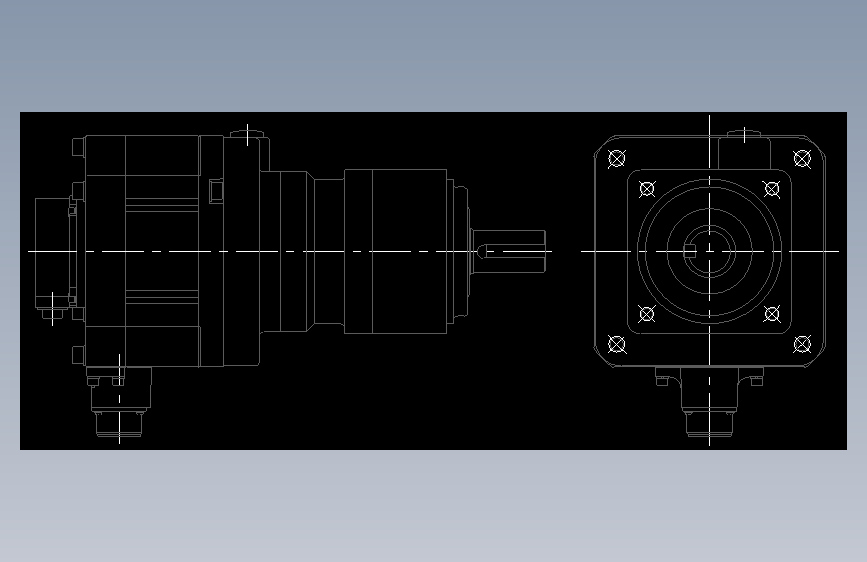 HF-SP（输入转速2000rpm）无制动器_AotuCAD dxf_模型图纸下载 – 懒石网