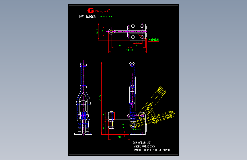 快速夹钳图纸CH-10444