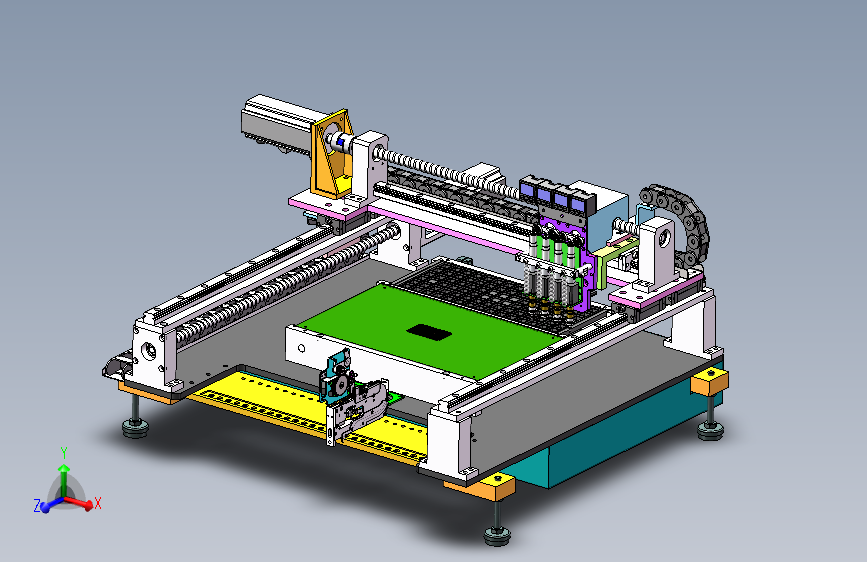 非标贴片机SW三维建模+cad图纸==767866