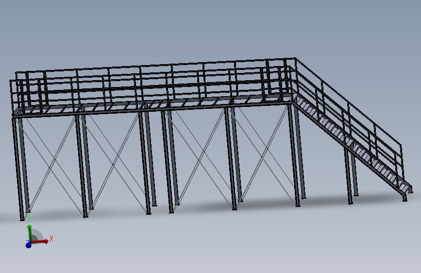 钢结构桥型3D图纸
