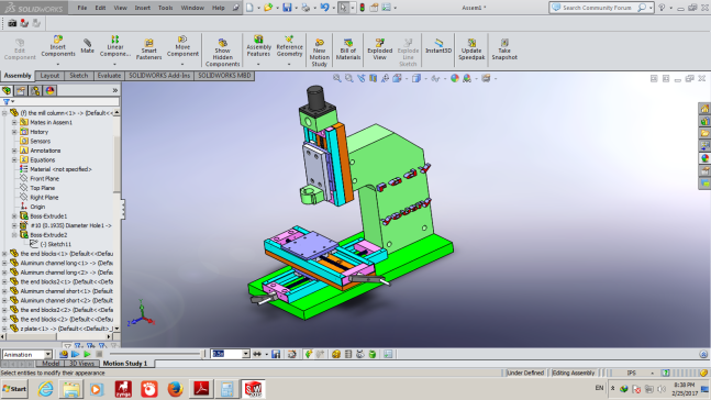 铣床结构模型3D图纸 Solidworks设计