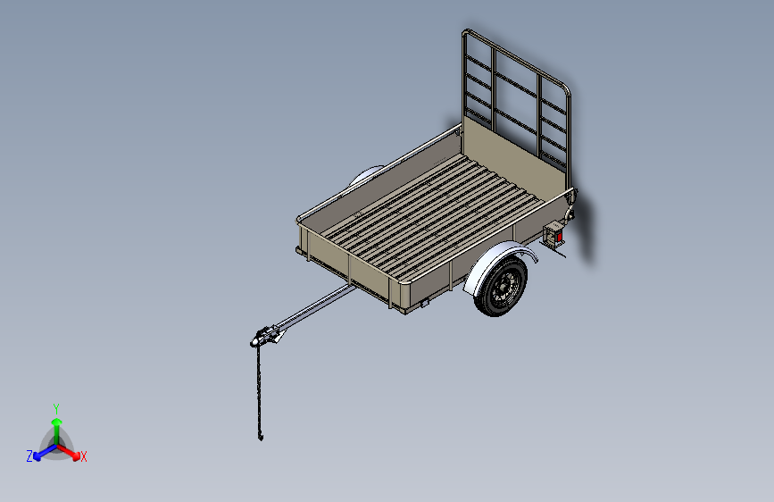 皮卡拖车3D数模图纸 IGS格式