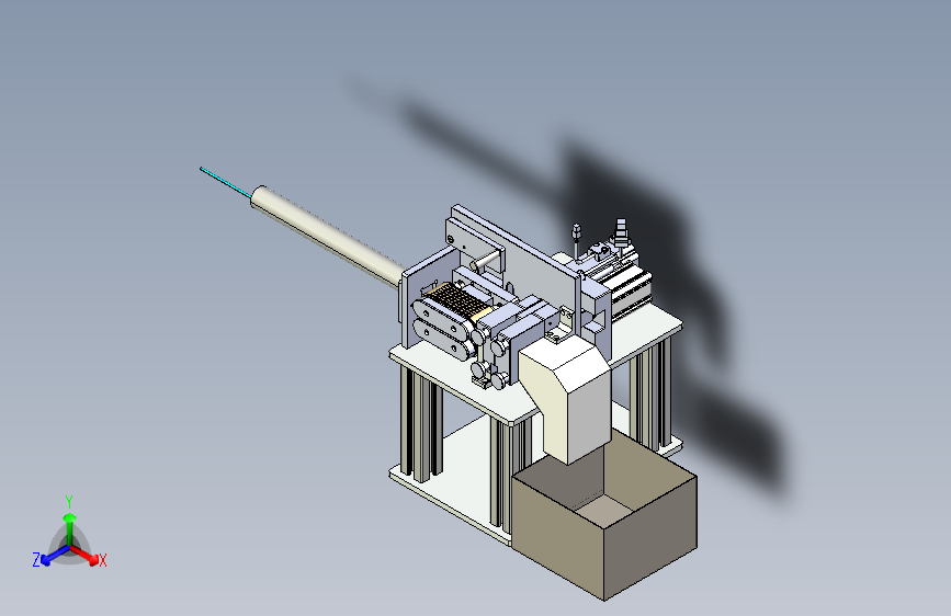 全自动切管机3D模型图