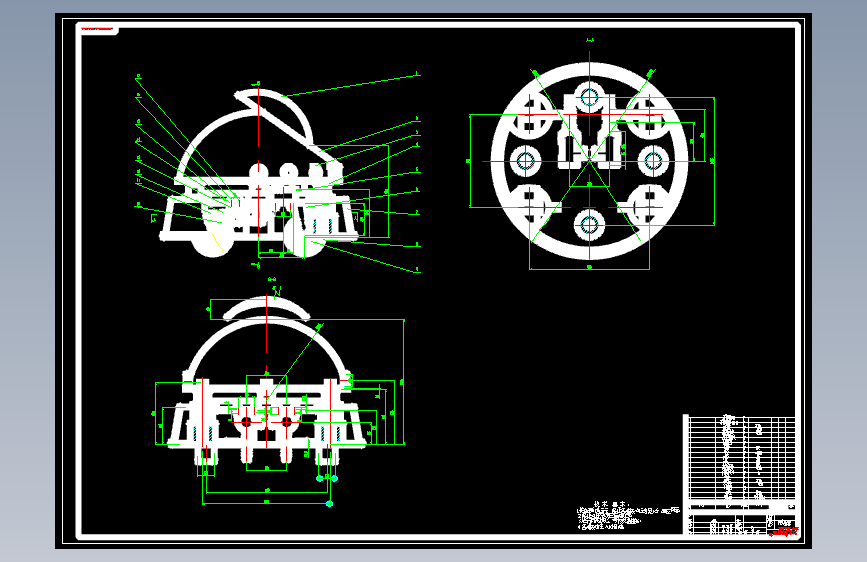 A0-轮式驱鸟车.dwg、A1-蜗轮部件装配图.dwg等文件