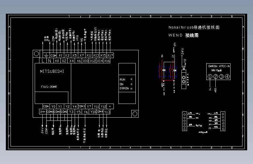 Nokia for usb  三菱  接线图FX1S 图纸  