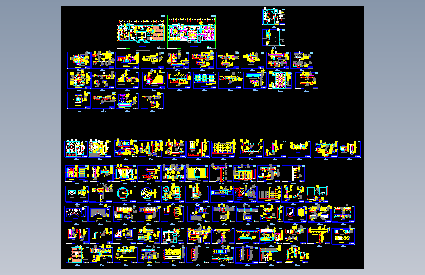 2套大型休闲浴室的施工图