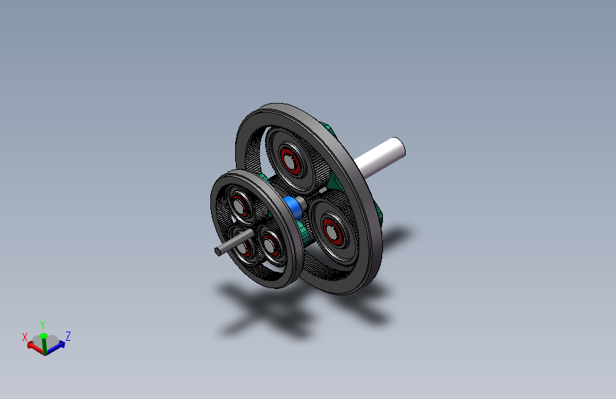 二级行星减速器模型3d