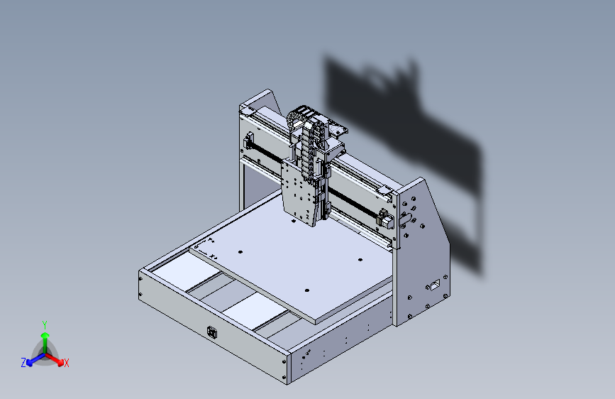 800x600x250mm数控雕刻机3D数模图纸+STEP格式