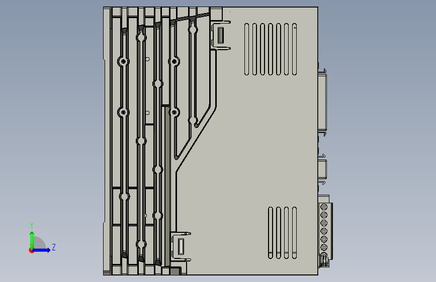 LS伺服驱动器L7C 200V (100W,200W,400W) 左侧视图