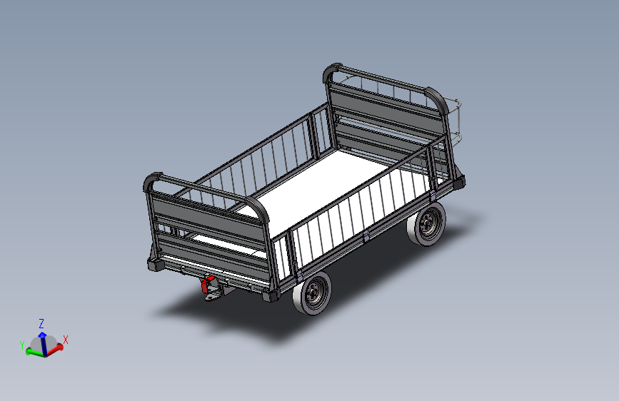 牵引拉车箱_SOLIDWORKS_模型图纸下载 – 懒石网