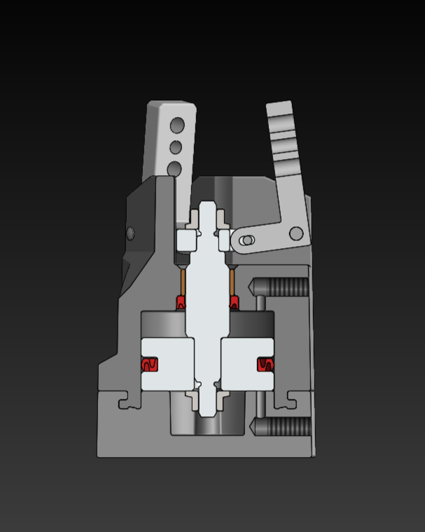 3爪自定心角气动夹持器