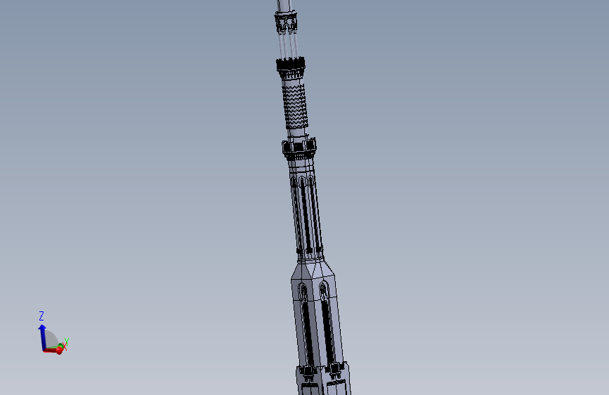 minaret尖塔建筑模型3D图纸+Solidworks设计