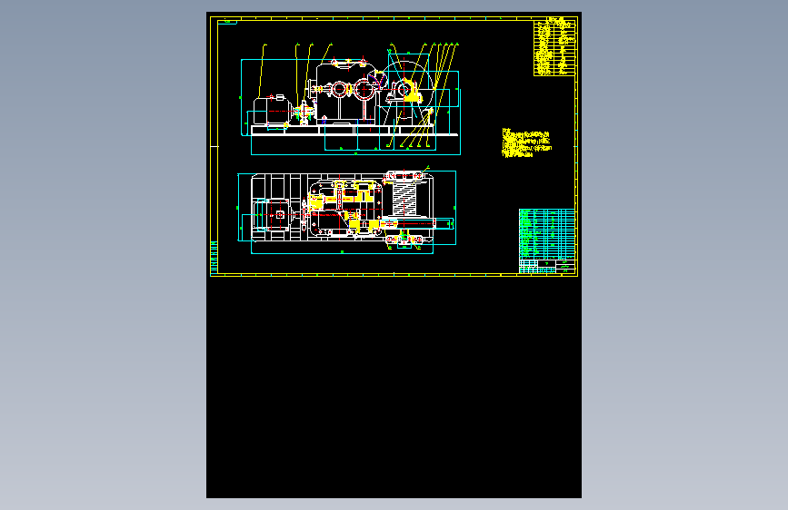 矿用绞车cad图纸+说明 8张cad图 机械蜗轮蜗杆副传动减速绞车CAD