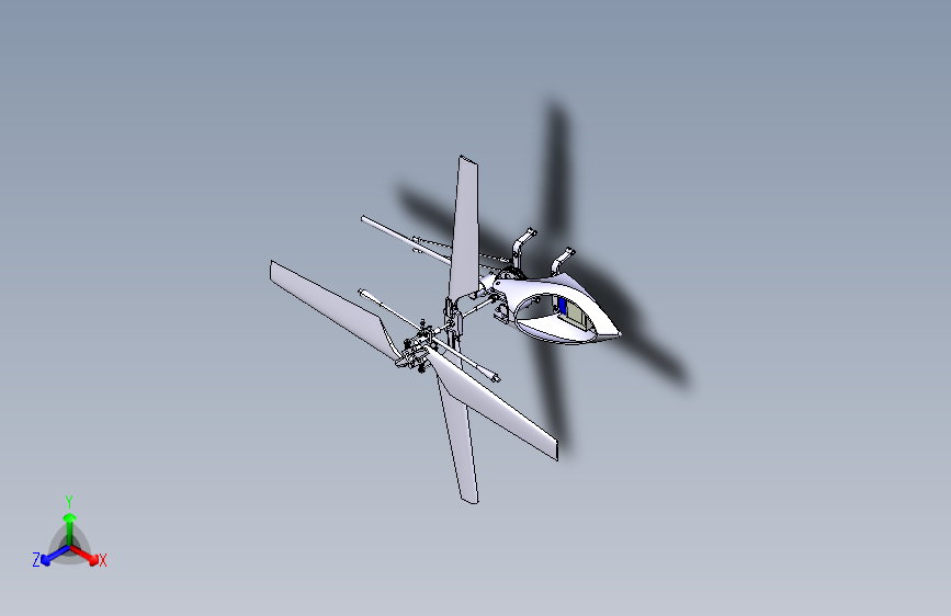航模直升机模型3D图纸+CATIA设计