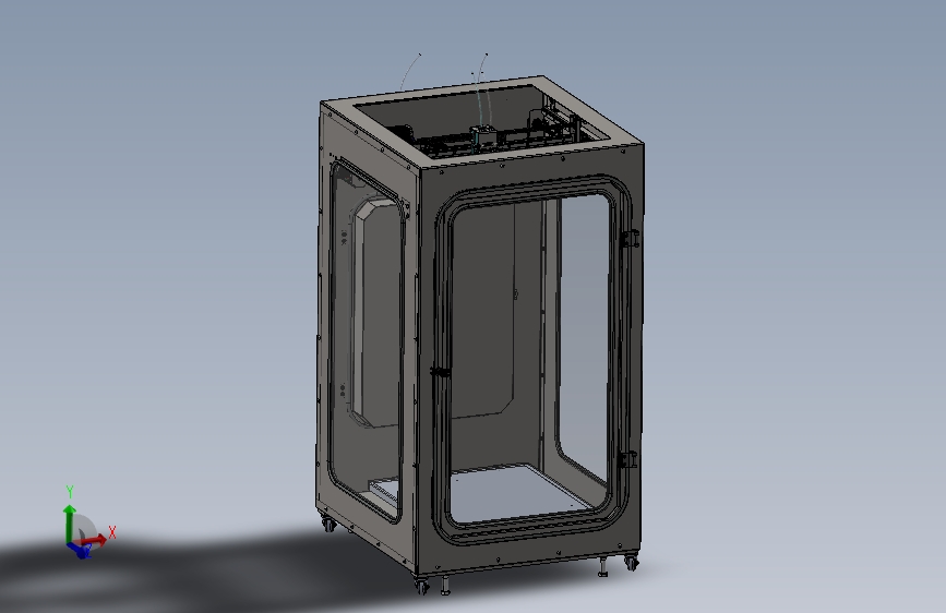 500x500x1000 3D打印机结构3D图纸 Solidworks设计