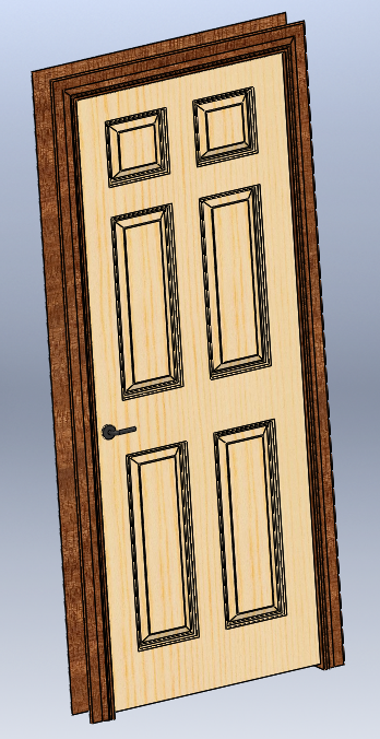 不同尺寸的简化木门