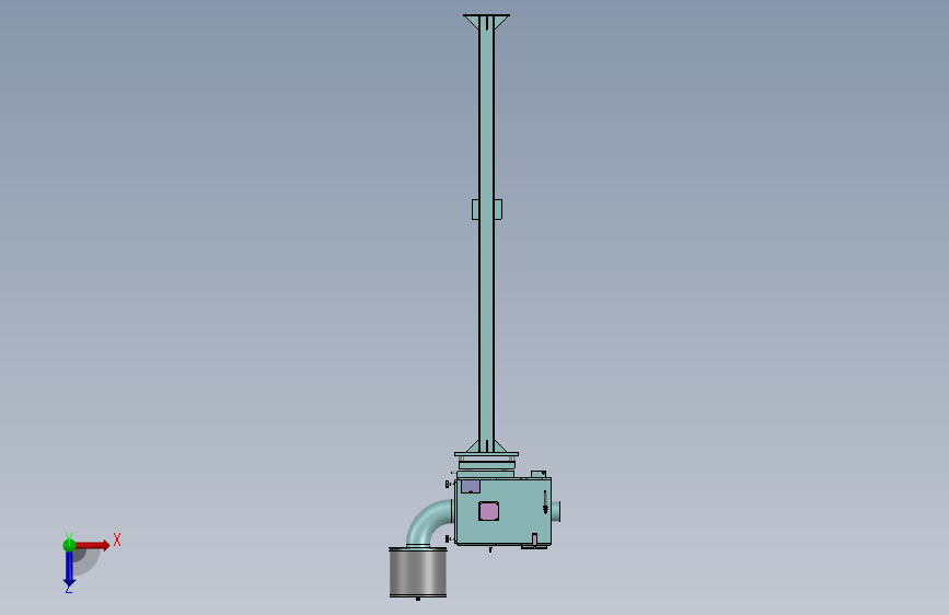 油雾机750W油雾分离器 俯视图