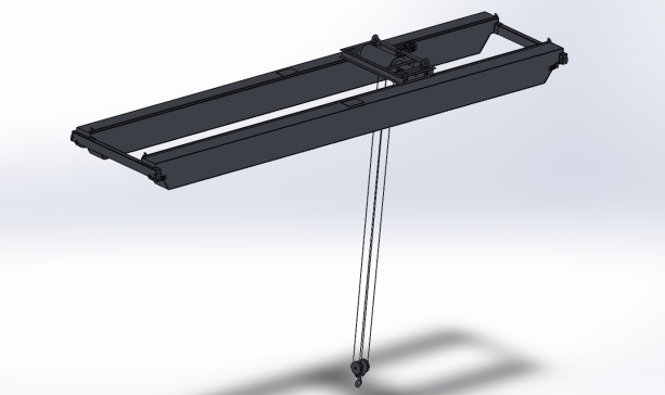 高负载天车行吊起重机3D数模图纸 Solidworks设计