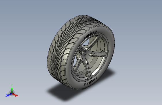 r19跑车车轮3D数模图纸+STP格式