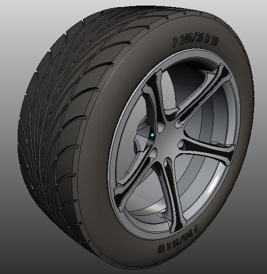 r19跑车车轮3D数模图纸+STP格式