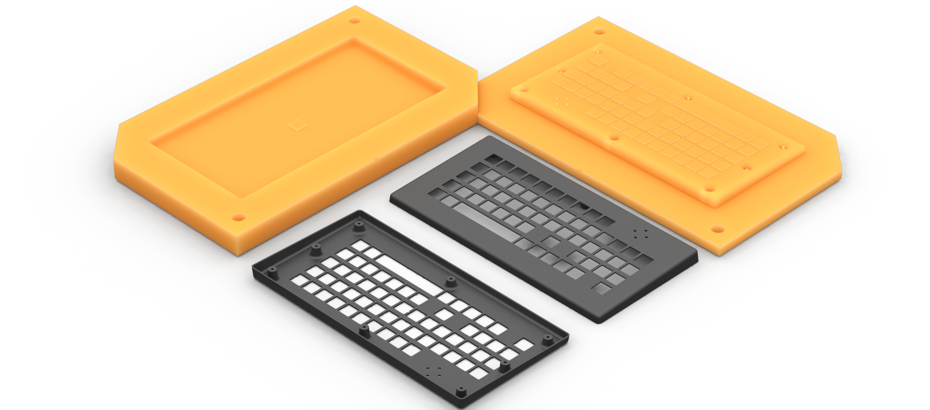 键盘上半部分三角模具