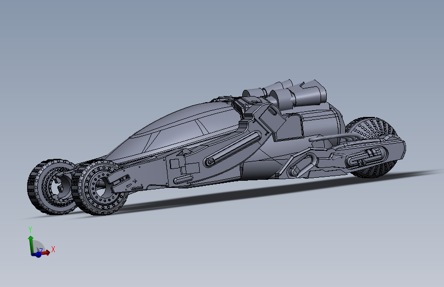 概念车设计3D图纸 Solidworks设计 附STEP