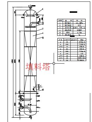 处理量2200m³h水吸收丙酮填料塔设计