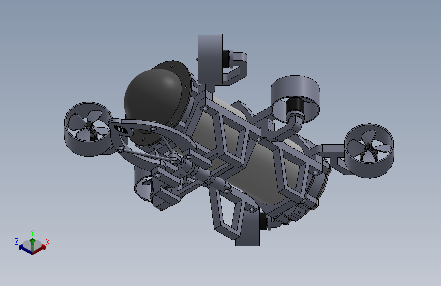 遥控潜水器结构3D图纸+Solidworks设计