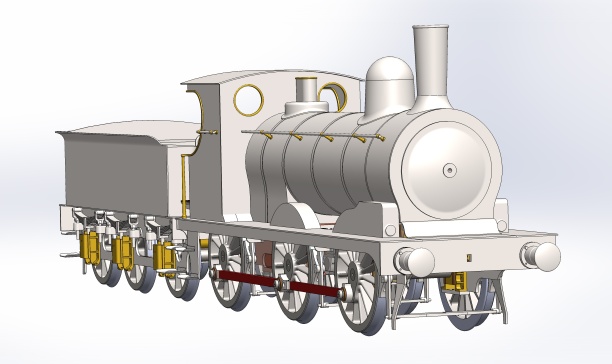 蒸汽机车发动机模型