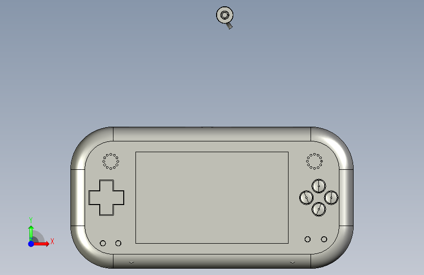 Portable gaming console便携式游戏机 正面视图