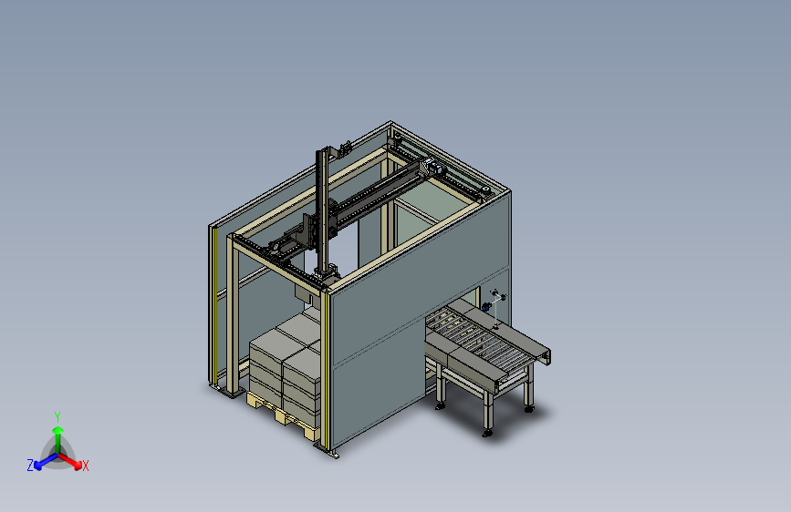 三轴码垛机3D数模图纸