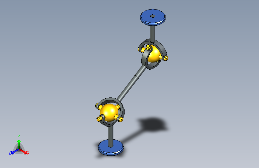 万向联轴器万向结构3D图纸+STEP格式