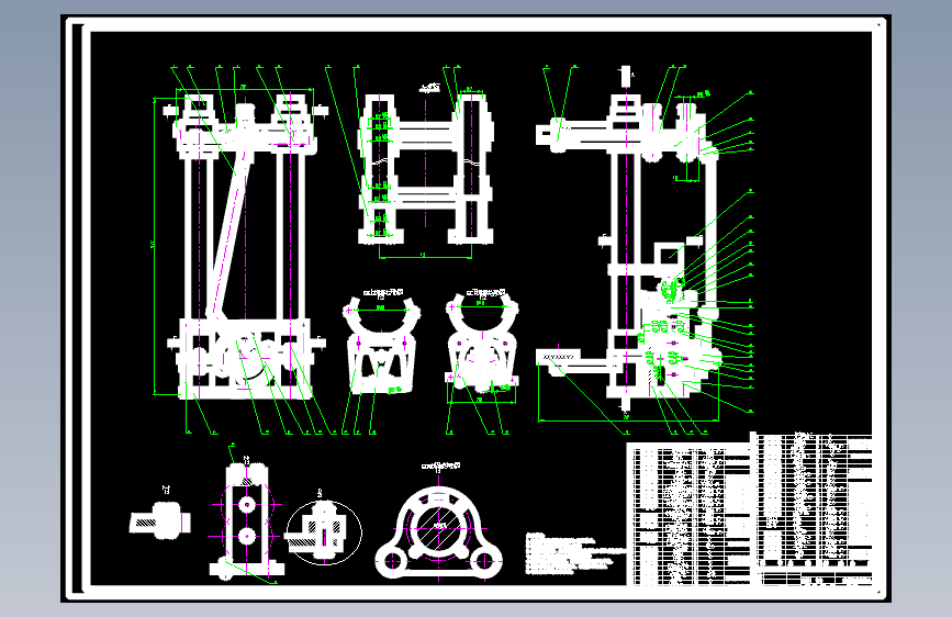 自动爬电线杆机器人CAD+说明书