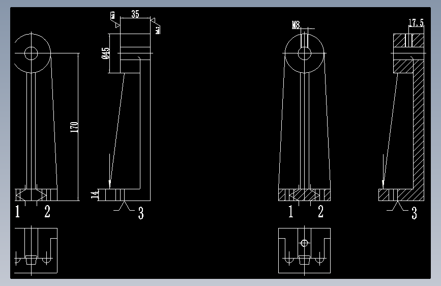 芯柱机支座加工工艺及2套夹具设计【中心高170】