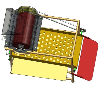 D0137-板栗脱毛壳机设计图三维Creo4.0带参+CAD+说明书==560596=1200
