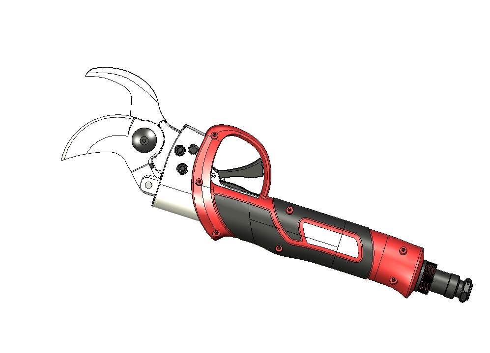 D0077-锂电无刷电剪刀三维UG4.0无参