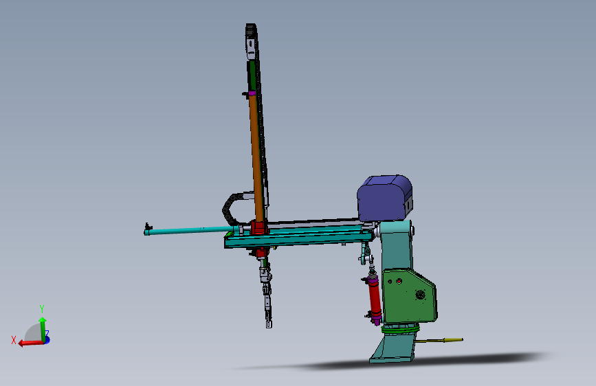 D0094-基于SOIDWORKS的斜臂式机械手设计三维SW2012带参++CAD+说明书