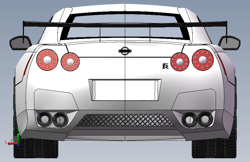 NISSAN GTR_SOLIDWORKS 2020_模型图纸下载 – 懒石网